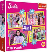 Trefl BARBIE 4 dėlionių rinkinys
