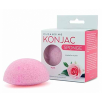 Cleansing Konjac Sponge with Rose Natūrali veido valymo kempinėlė su rožių vandeniu Rose