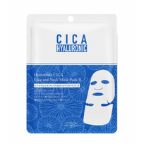 Hyaluronic Acid CICA II Face and Neck Mask Lakštinė veido ir kaklo kaukė su hialurono rūgštimi 33g