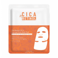 Face And Neck Mask With Retinol And Medicinal Plant Cica Veido ir kaklo kaukė su retinoliu 33g