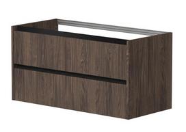 Vonios spintelė Kame City 100cm 2 stalčiai, be praustuvo, juodi profiliai Ruda ąžuolas BU/10-3DR/20P2
