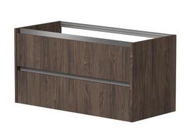 Vonios kambario spintelė Kame City 100cm 2 stalčiai, Po stalviršiu, Be kriauklės, aliuminio profilis, Rudas ąžuolas BUC/10-3DR/20P1