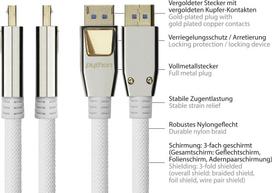 PREMIUM DisplayPort 2.0 Kabel, 54Gbit/s, UHBR 13.5, 4K @240Hz / 8K @60Hz, Vollmetallstecker, Kupfer (DP20-PY030W)