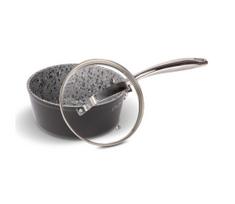 Lamart - granitinis prikaistuvis su dangčiu, 16 cm, juodas/pilkas/nerūdijančio plieno