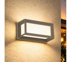 Brilagi - LED lauko sieninis šviestuvas su jutikliu PARKER LED/12W/230V pilkas IP44