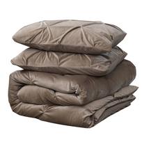 Velvet Pintuck patalynės komplektas - 140x200 / Smėlinė-rusva