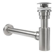 Sifono rinkinys su „Click-clack“ dangteliu praustuvui Rea REA-A4400, click clack funkcija, matinio nikelio sp.