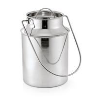 Bidonas pienui Was DE1231012550, karvėms, Ø 18 cm, 5.5 l, sidabro sp.