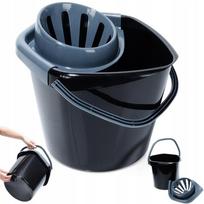 Grindų plovimo kibiras Vilde, 10 l, juoda sp.