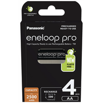 PANASONIC Rechargeable Batteries | ENELOOP Pro BK-3HCDE/4BE | AA | 2500 mAh | 4 pack