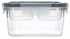 Dėžutė maistui Masterclass ECO Snap, 0.8 l, 15 cm x 15 cm, skaidri sp./pilka sp.