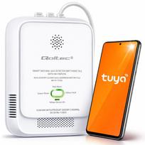 Qoltec 52651 Dujų Nuotėkio Jutiklis | CH4 detektorius | NG | Tuya | Wi-Fi | 85dB alarmas | LED