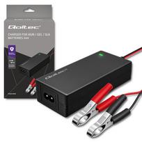 Qoltec 52665 Automatinis įkroviklis AGM GEL STD akumuliatoriams | 24V įkroviklis | 2A | 48W | LED | 1.8m kabelis
