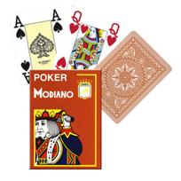 Poker 4 Jumbo Index kortos (rudos)