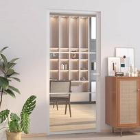 us durys, baltos, 93x201,5cm, ESG stiklas ir aliuminis