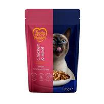 LOVELY HUNTER visų veislių suaugusių kačių šlapias pašaras su vištiena ir jautiena 85 g