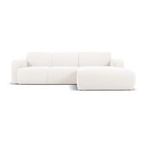 Kampinė sofa baltos spalvos iš boucle (su dešiniuoju kampu) Molino – Micadoni Home