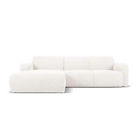 Kampinė sofa baltos spalvos iš boucle (su kairiuoju kampu) Molino – Micadoni Home