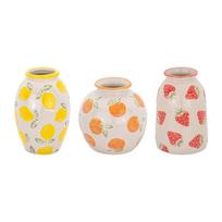 Iš akmens masės vazos 3 vnt. (aukštis 9,5 cm) Fruit – Sass & Belle