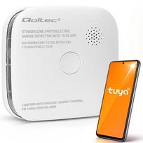 Qoltec Certified wireless smoke detector with battery | Tuya | Wi-fi |  sensor service life 10 years | alarm 85dB | LED