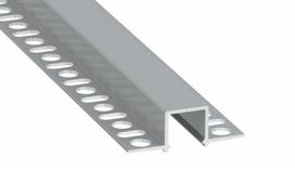LED profile for LED strips, aluminum anodized, recessed, GAUDI, 3m