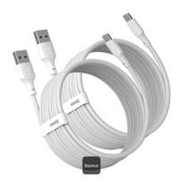 Cable USB A - USB C 1.5m 40W 5A QC3.0 PD, White (2 pcs) (do not compatible with iPhone) BASEUS