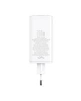 Wall Fast Charger GaN6 Pro 100W 2xUSB-A + 2xUSB-C QC PD with USB-C Cable 1m, White