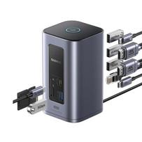 Docking Station 1in12 USB C plug - 2xHDMI RJ45 SD/TF USB3 NU1 Air Spacemate BASEUS