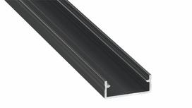 LED profile for LED strips, black anodized, wide, DUAL, 3m, LUMINES