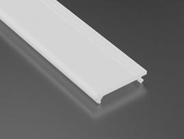 Cover PMMA MILKY for profiles LUMINES A B C D Y MONO, V2, 1m