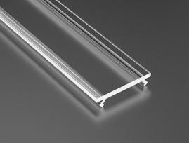 Cover PMMA transperent for profiles LUMINES A B C D Y MONO, V2, 1m