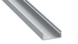 LED profile for LED strips, silver anodized, wide, DUAL, 3m, LUMINES
