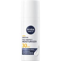 Nivea Moisturizing day cream for men SPF 30 Men Sensitive (Daily Protect Moisturiser) 50 ml 50mlml veido odos priežiūra Vyrams