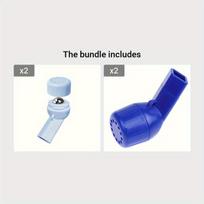 Plaučių treniruoklis gleivių šalinimui, Sky Blue*2 + Royal Blue*2