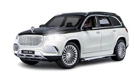 Inercinis metalinis automobilis Mercedes-Benz Maybach GLS 600 1:24 su šviesa ir garsu ant baterijų Balta/Juoda