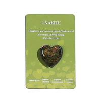 Širdies formos kristalų rinkinys, Unakite