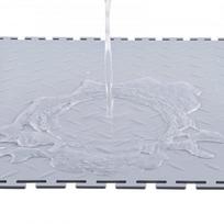 Garažo grindų plytelės, 51.3x51.3x0.5 cm, sidabrinės, PVC