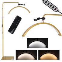 LED blakstienų priauginimo lempa, 36 W, reguliuojama, kosmetinė, be šešėlių, arkinė, auksinė