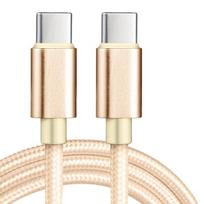 60W USB C greito įkrovimo laidas, Auksinės spalvos