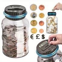 Automatinė monetų taupyklė su LCD,  USD Piggy Bank