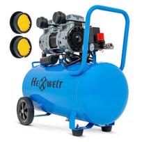 Be alyvos dviejų cilindrų kompresorius 50L HEXWELT HW-KBO-2T-50L 1500W 8BAR