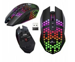 Game žaidimų pelytė su papildomomis funkcijomis ir LED šviesomis, juoda