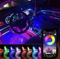Automobilio vidaus LED apšvietimas su programėle