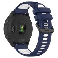 Silicone Watch Band Strap, 10-Vidurnaktis Mėlyna ir Balta
