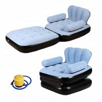 Sulankstoma pripučiama sofa su pompa, 100x80x90 cm