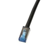 LOGILINK CQ7023S LOGILINK - Lauko kabelis CAT.6A S/FTP PVC+PE, juodas, 0,5 m