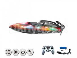 Nuotolinio valdymo motorinė valtis 2,4 GHz su USB įkrovikliu ir LED apšvietimu
