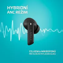 Ausinės Lamax Clips1 ANC Laisvų rankų įranga Bevielis Įkišamos į ausį Skambučiai / muzika C tipo USB Bluetooth Juoda