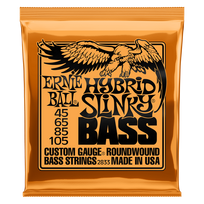 Stygos bosinei gitarai Ernie Ball 45-105 (Hybrid Slinky Wound)