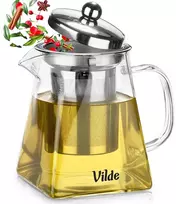 Vilde Stiklinis Arbatinukas 490 ml su Filtru
